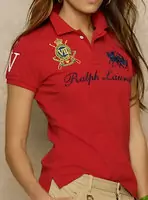 t-shirt ralph lauren discount vii cotton france femmes 2013 competition red